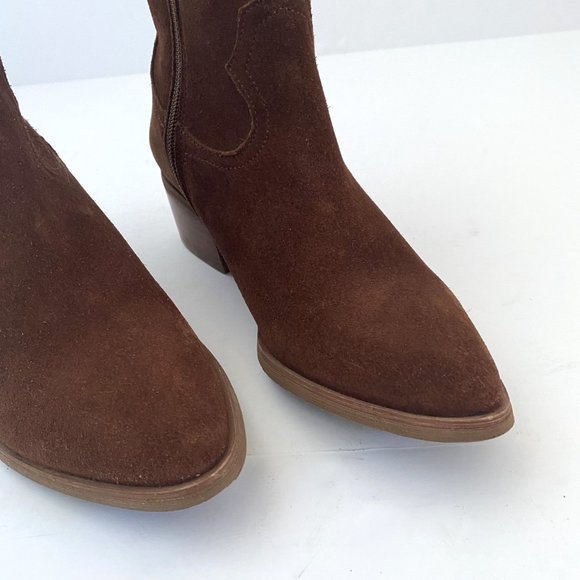 Steven by Steve Madden Brown Wayland Western Suede Boots - Picture 9 of 16